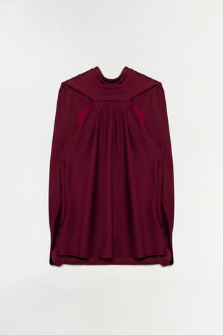 Scarlett Satin Cape Top