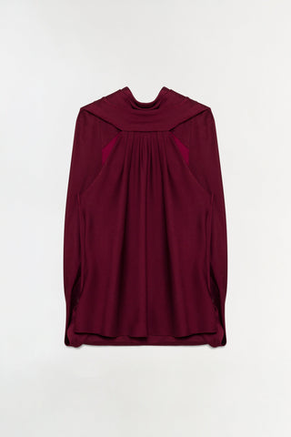 Scarlett Satin Cape Top
