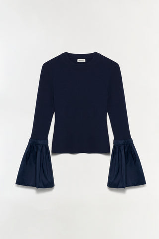 Agata Taffeta Knit Top