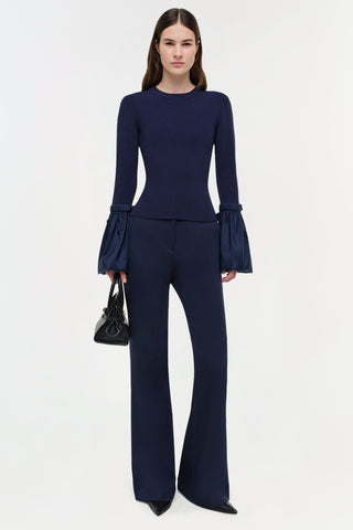 Agata Taffeta Knit Top