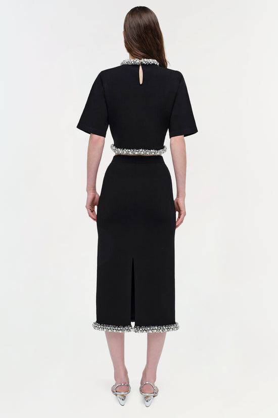 Idina Embellished Knit Skirt