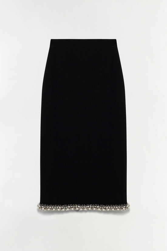Idina Embellished Knit Skirt