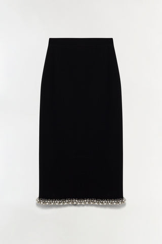 Idina Embellished Knit Skirt