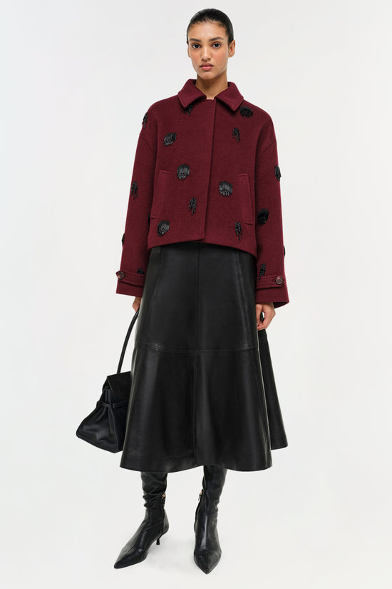 Ryma Leather Midi Skirt