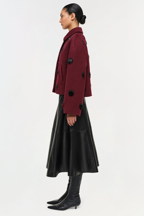 Ryma Leather Midi Skirt