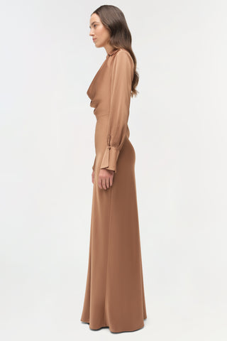 Adelle Draped Satin Gown
