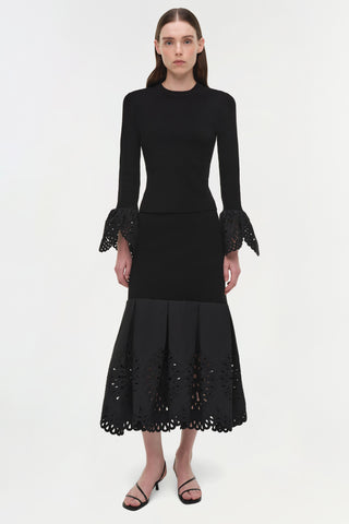 Elyse Embroidered Knit Top