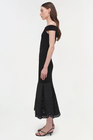Eveletta Embroidered Knit Midi Skirt