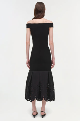 Eveletta Embroidered Knit Midi Skirt