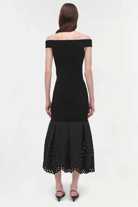 Eveletta Embroidered Knit Midi Skirt