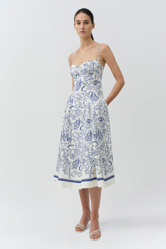 Analise Linen Bustier Midi Dress SIMKHAI Analise Linen Bustier Midi Dress SIMKHAI