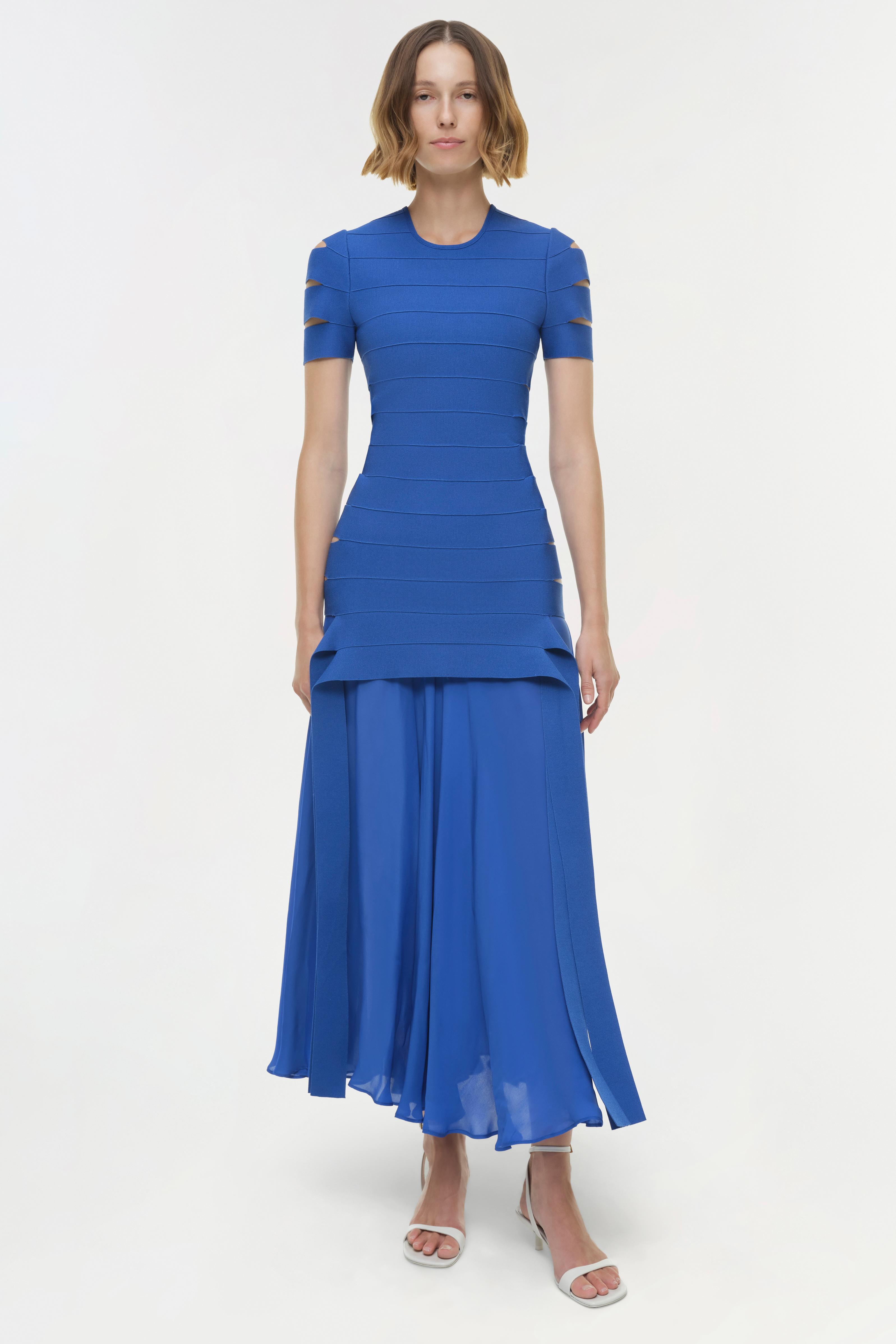 SIMKHAI Women's Laken Knit Maxi Dress in Royal Blue, Size Small SIMKHAI Women's Laken Knit Maxi Dress in Royal Blue, Size Small