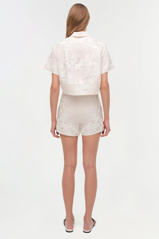 Callie Soutache Linen Camp Shirt