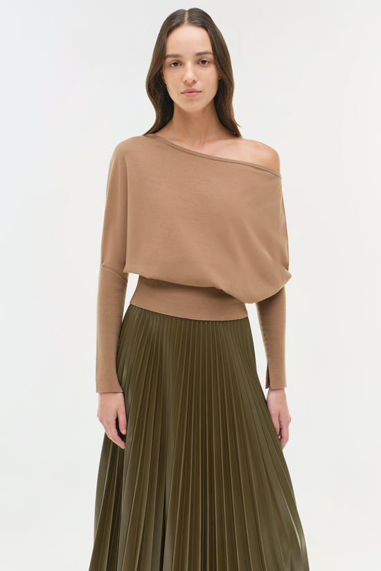 Kezia Vegan Leather Midi Skirt