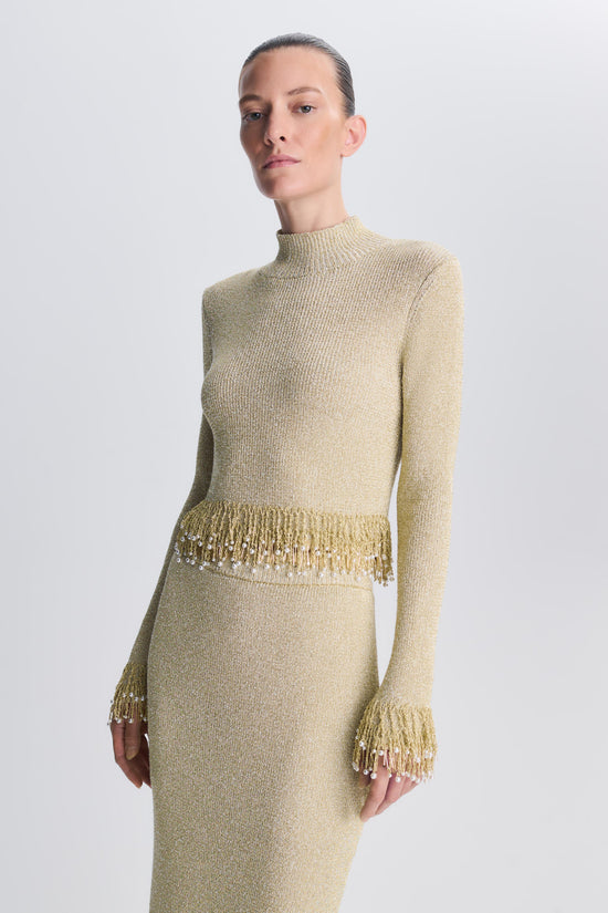 Tali Pearl Fringe Top
