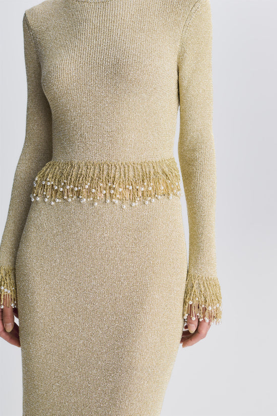 Tali Pearl Fringe Top