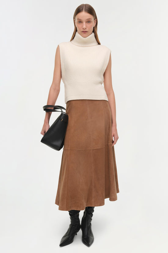 Bonnie Suede Midi Skirt