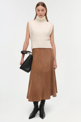 Bonnie Suede Midi Skirt