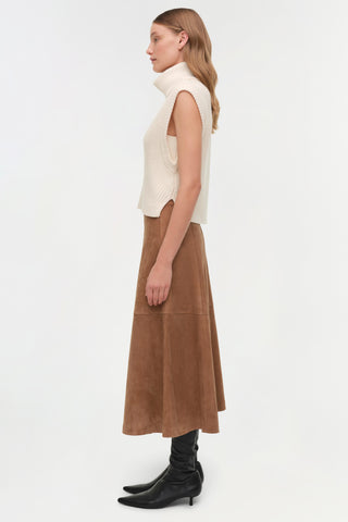 Bonnie Suede Midi Skirt