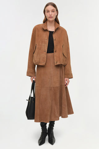 Bonnie Suede Midi Skirt