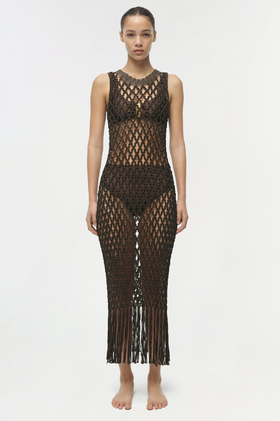 Jensen Macrame Midi Dress
