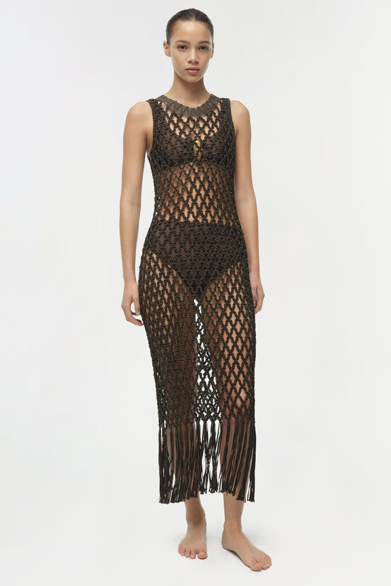 Jensen Macrame Midi Dress