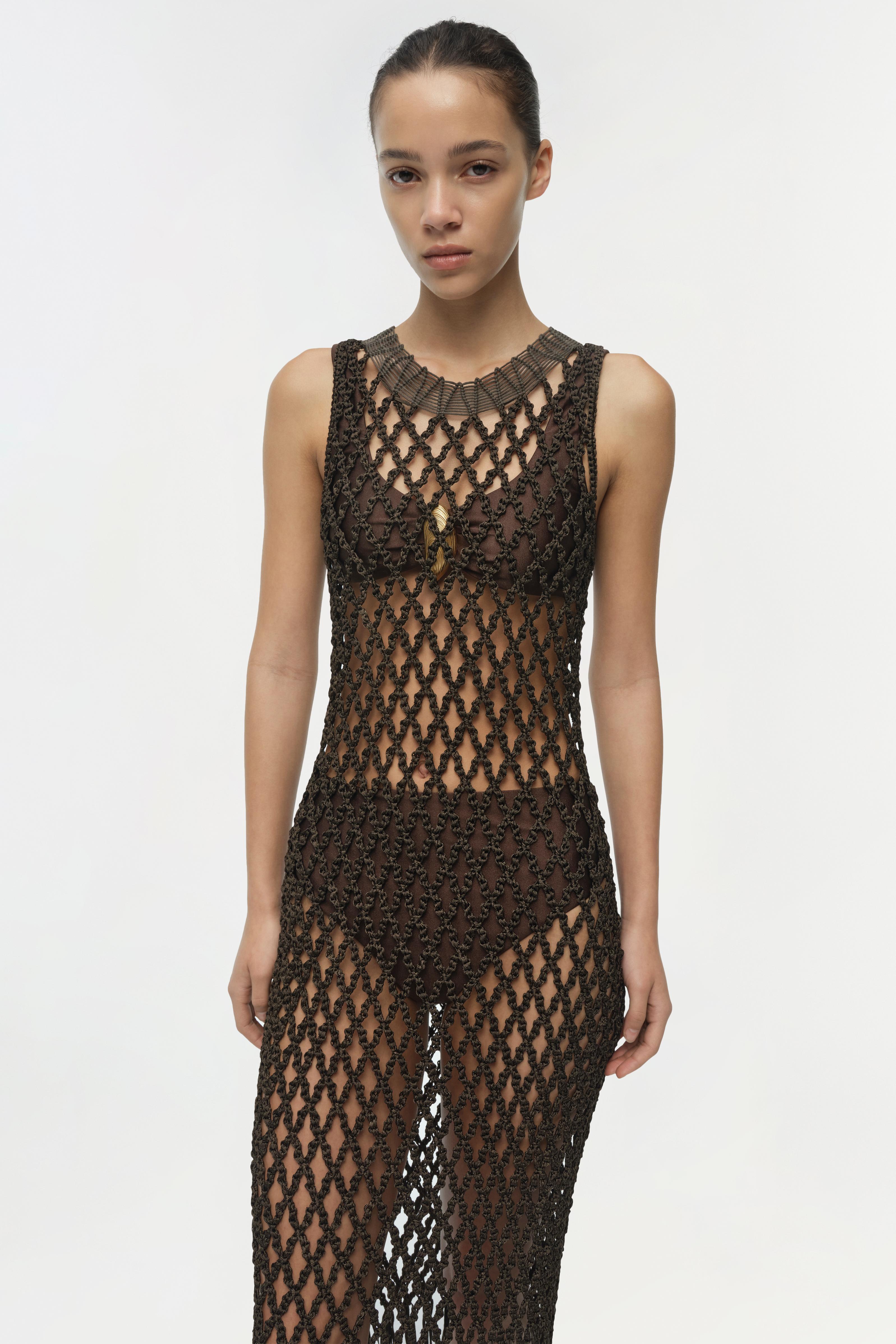 macrame midi dress Scalloped cotton-blend macram lace midi dress - baby pink