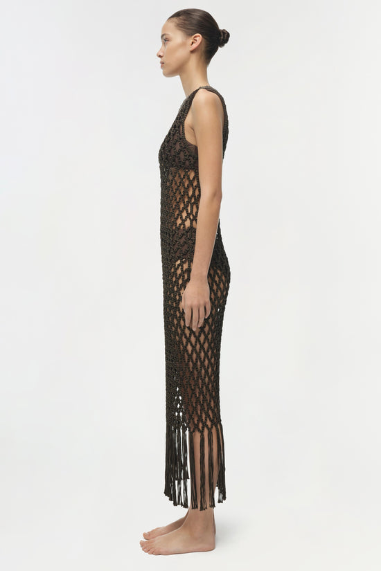 Jensen Macrame Midi Dress