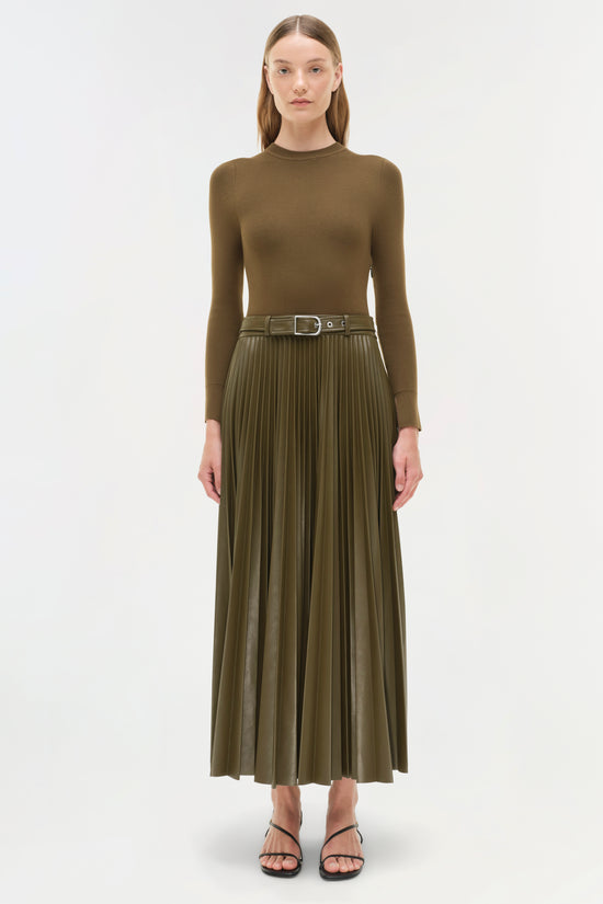 Abilene Knit Combo Midi Dress