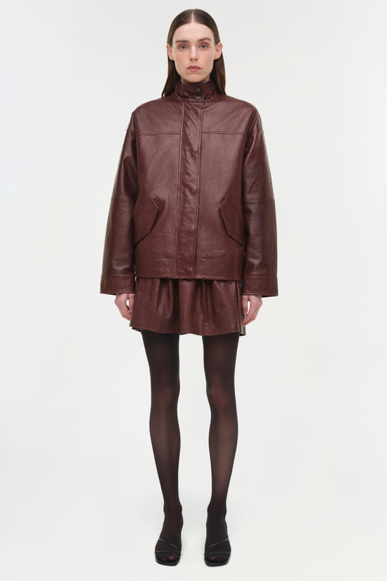 Bryar Leather Mini Skirt