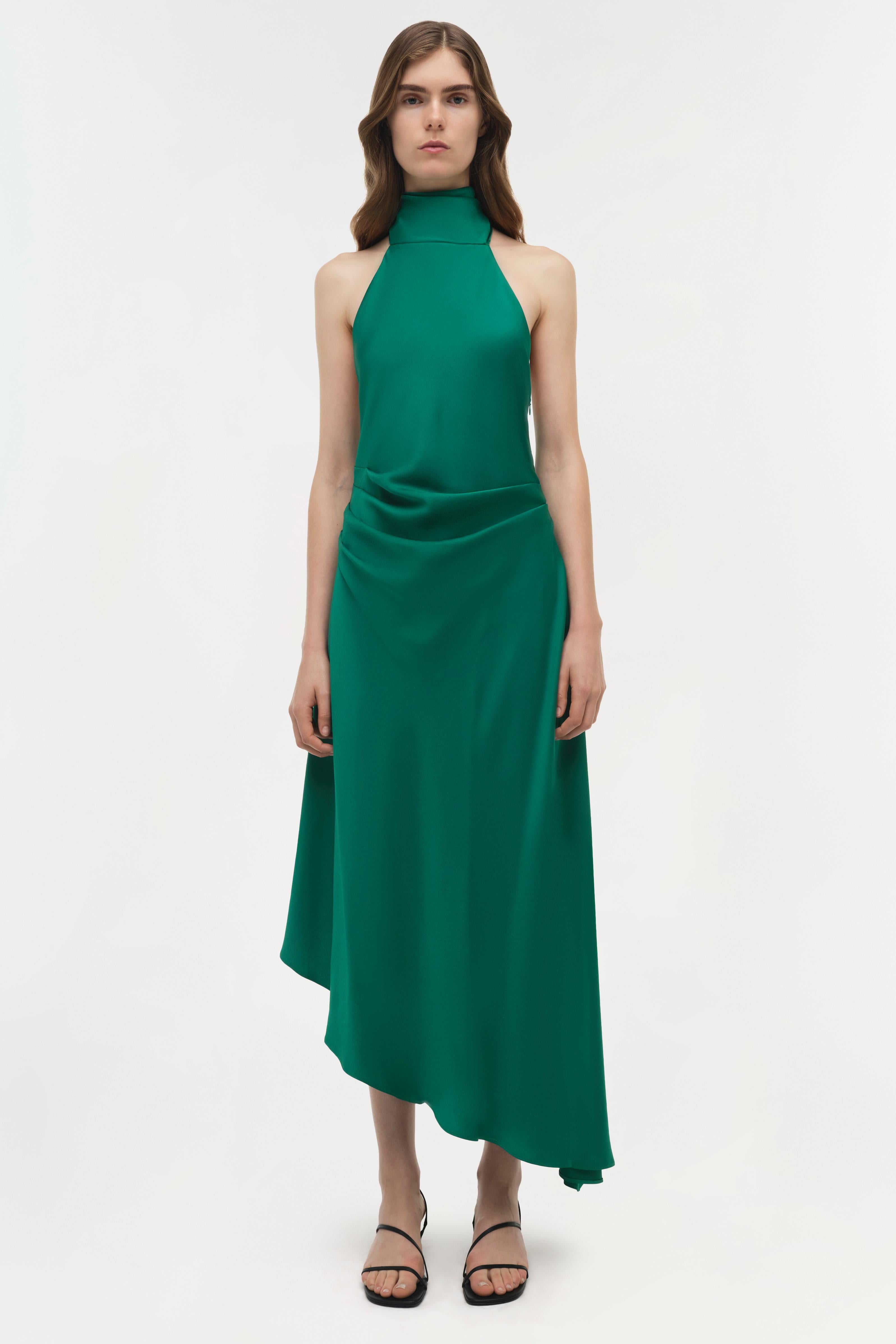 Monica Satin Midi Dress SIMKHAI Monica Satin Midi Dress SIMKHAI