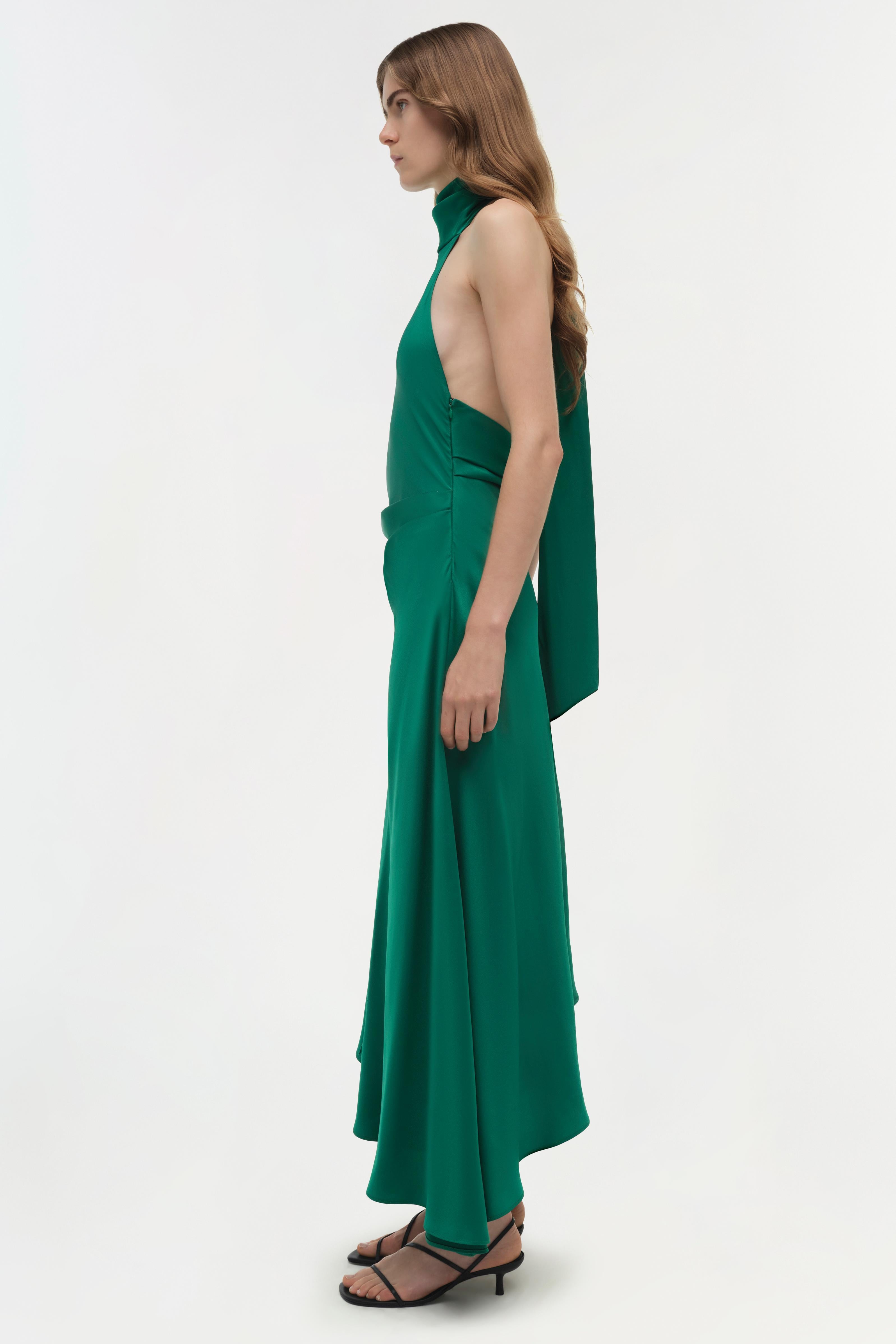 Monica Satin Midi Dress SIMKHAI Monica Satin Midi Dress SIMKHAI