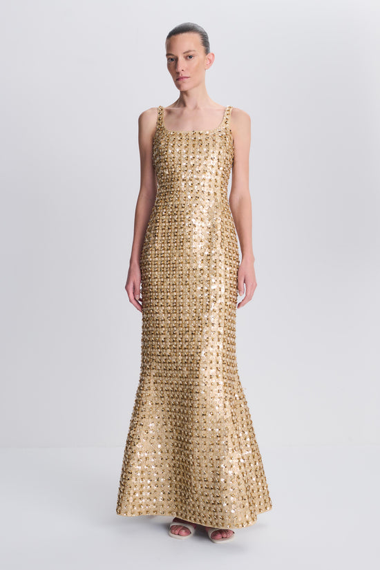 Briella Embellished Satin Gown