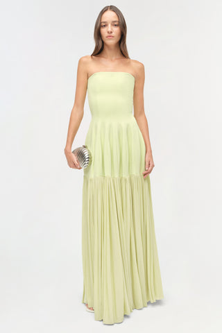 Sandrine Draped Jersey Bustier Midi Dress