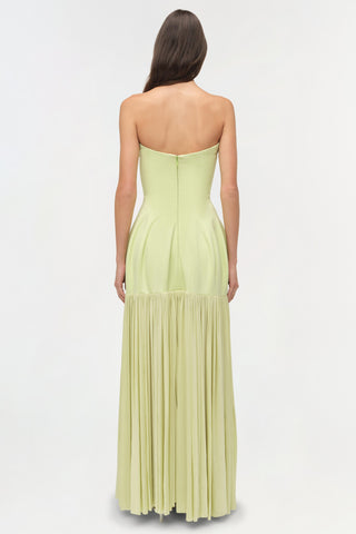 Sandrine Draped Jersey Bustier Midi Dress