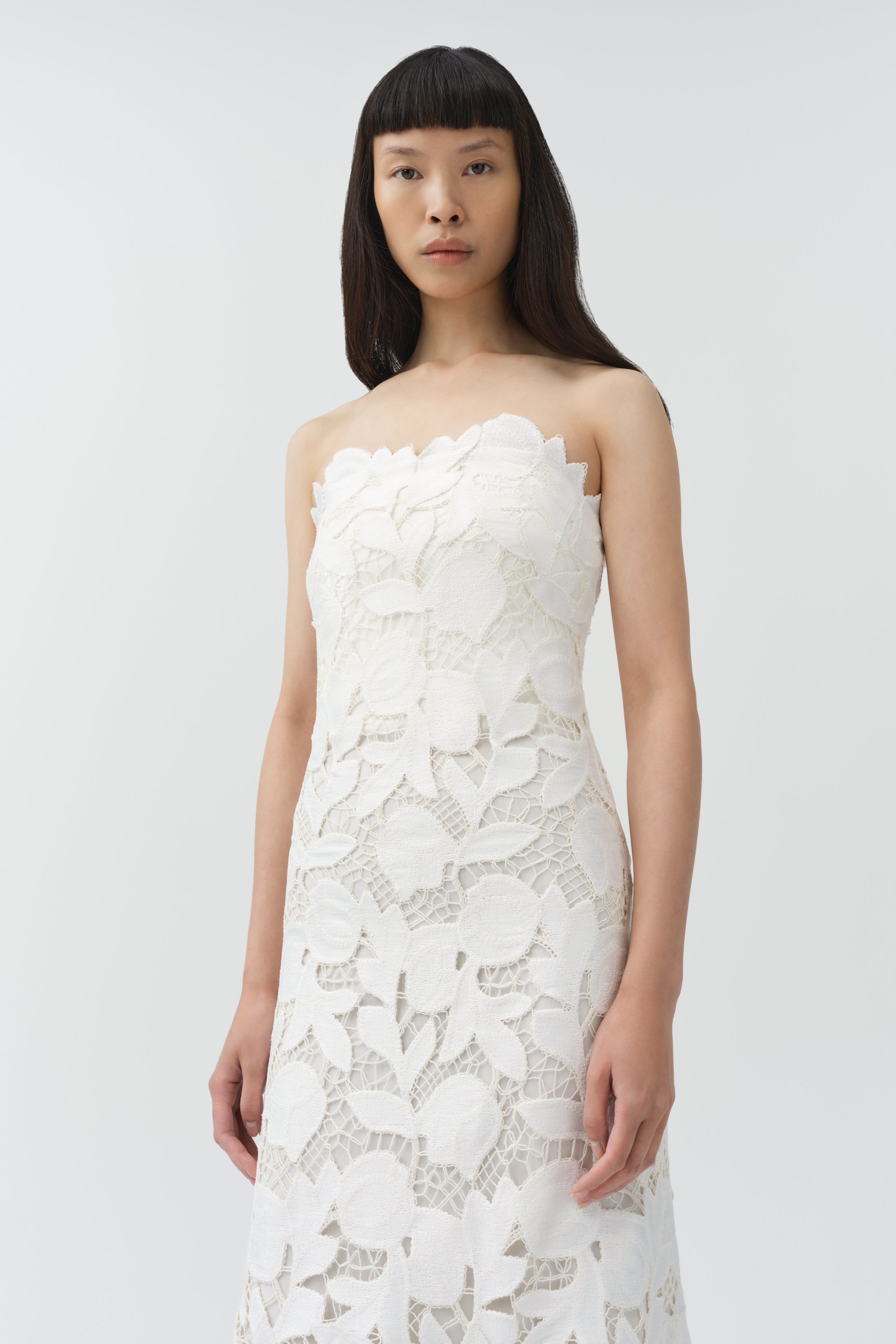 Simkhai Women's Valletta Bustier Midi-Dress - White Multi - Size 4 Simkhai Women's Valletta Bustier Midi-Dress - White Multi - Size 4