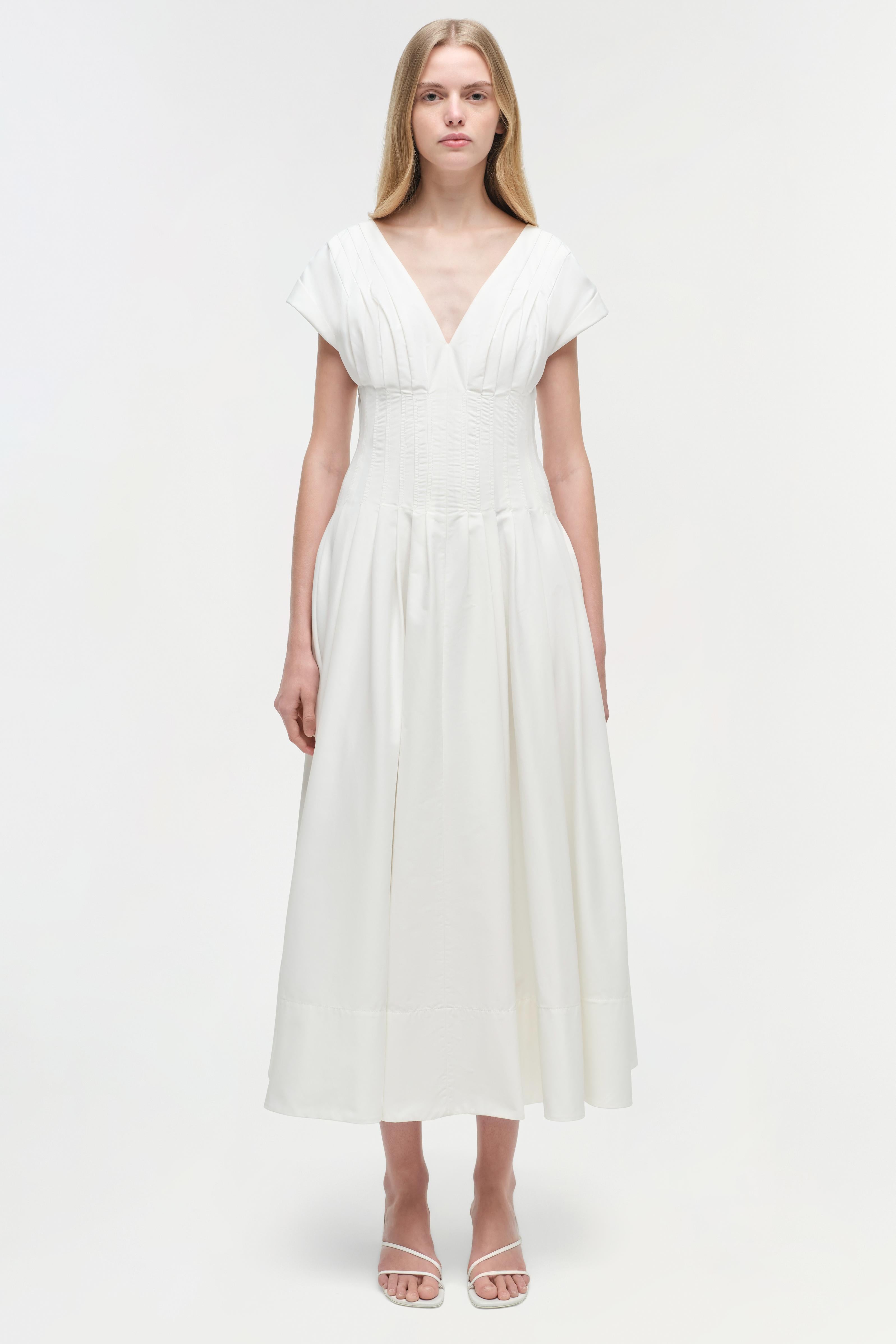 Nina Cotton Midi Dress – SIMKHAI Nina Cotton Midi Dress – SIMKHAI