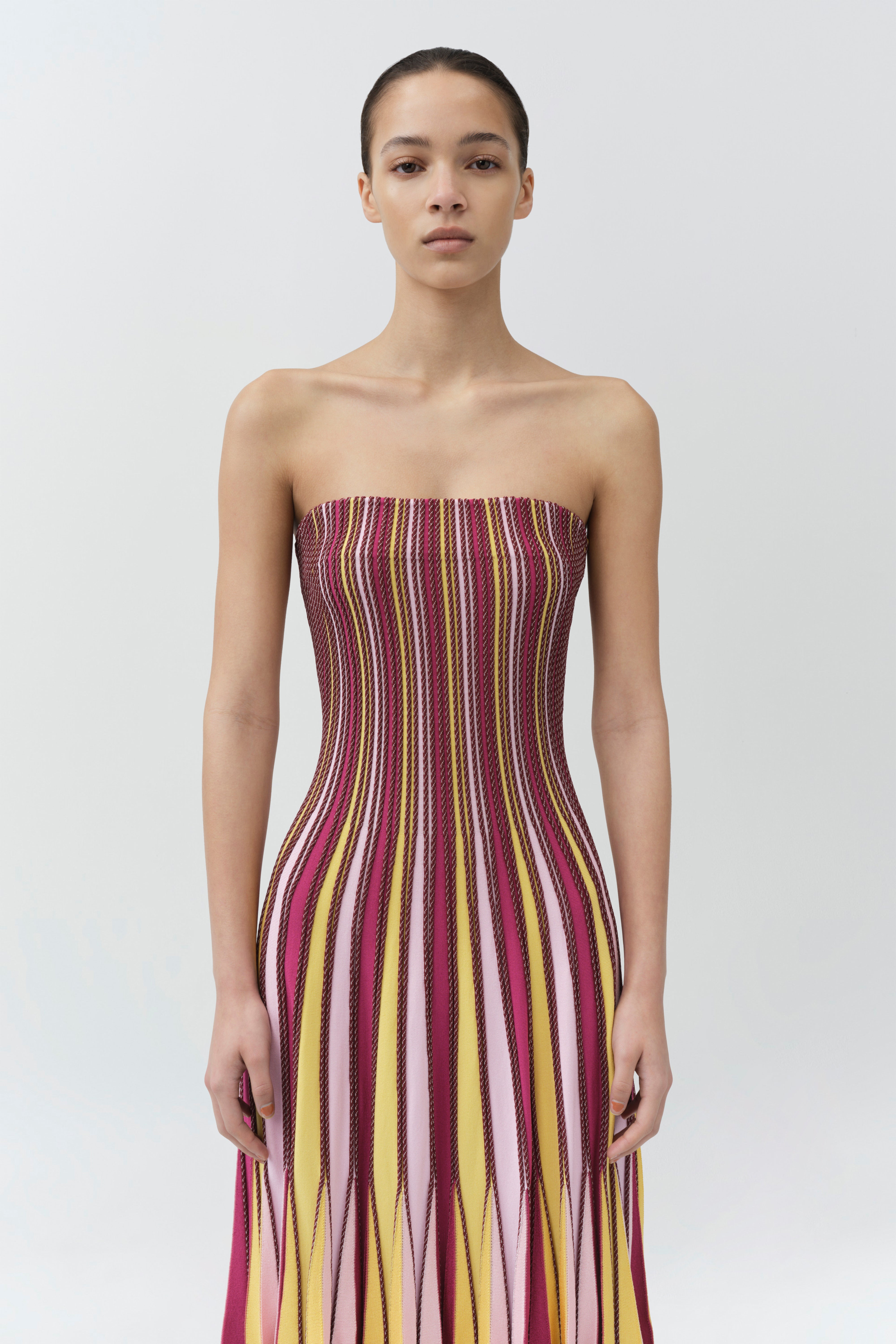 midi dress striped 100% Cotton Light Blue Stripe Midi Dress - All Dresses