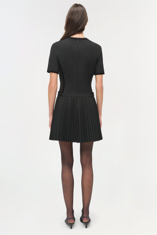 Doria Velvet Trimmed Mini Dress
