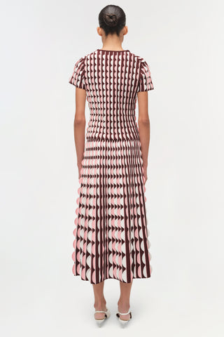 Micah Scalloped Knit Midi Skirt