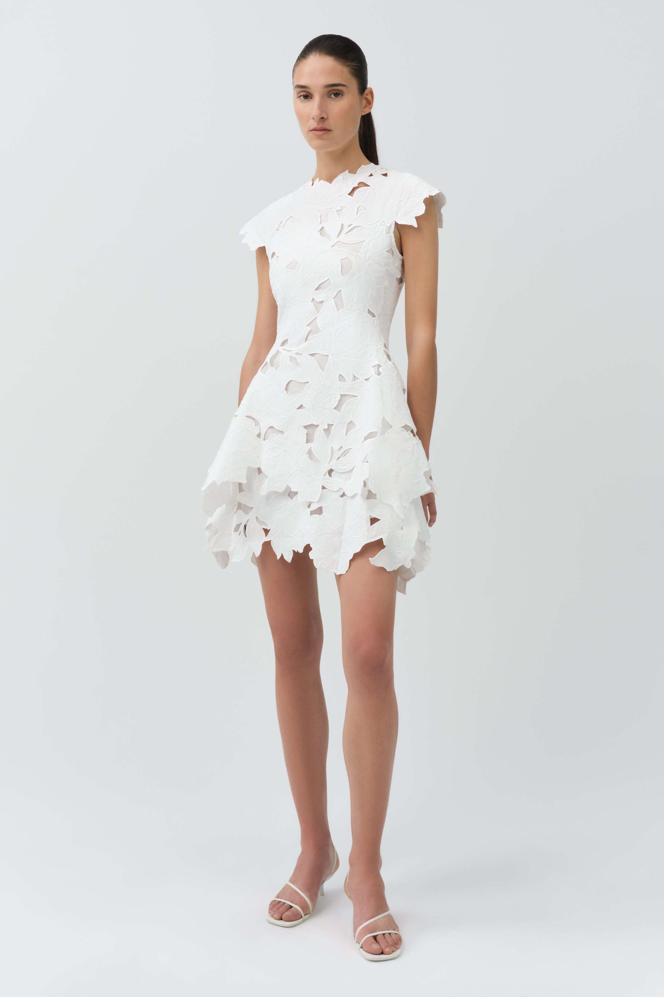 Simkhai Women's Holloway Embroidered Mini Dress in White, Lace, Size 2 Simkhai Women's Holloway Embroidered Mini Dress in White, Lace, Size 2