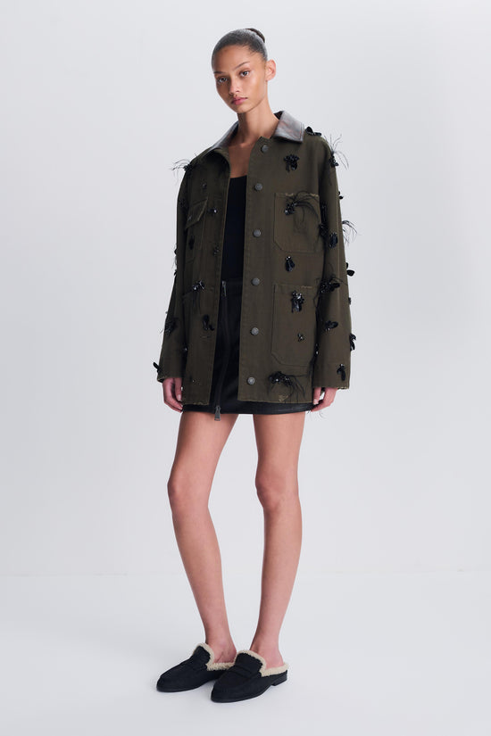 Larz Embellished Denim Jacket