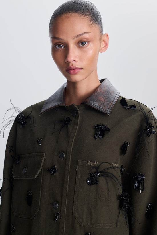 Larz Embellished Denim Jacket