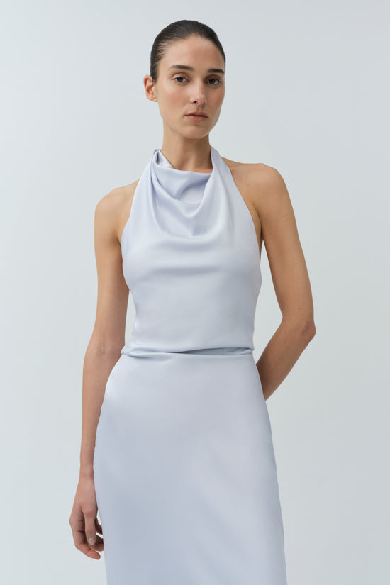 Reannon Draped Satin Gown