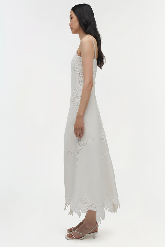 Ellery Embroidered Bustier Midi Dress