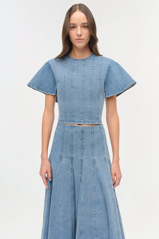 Kolby Structured Denim Top