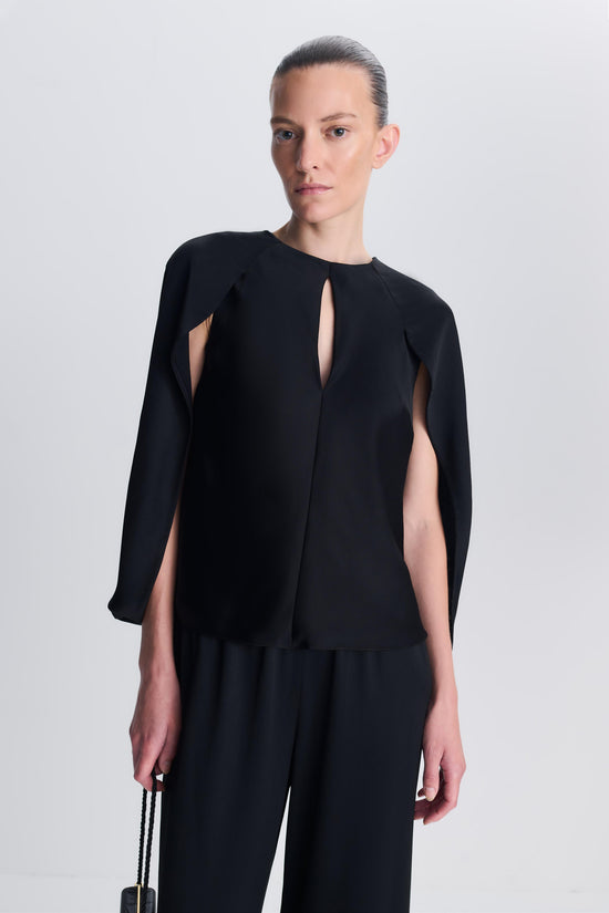 Lauren Satin Cape Top