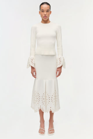 Elyse Embroidered Knit Top