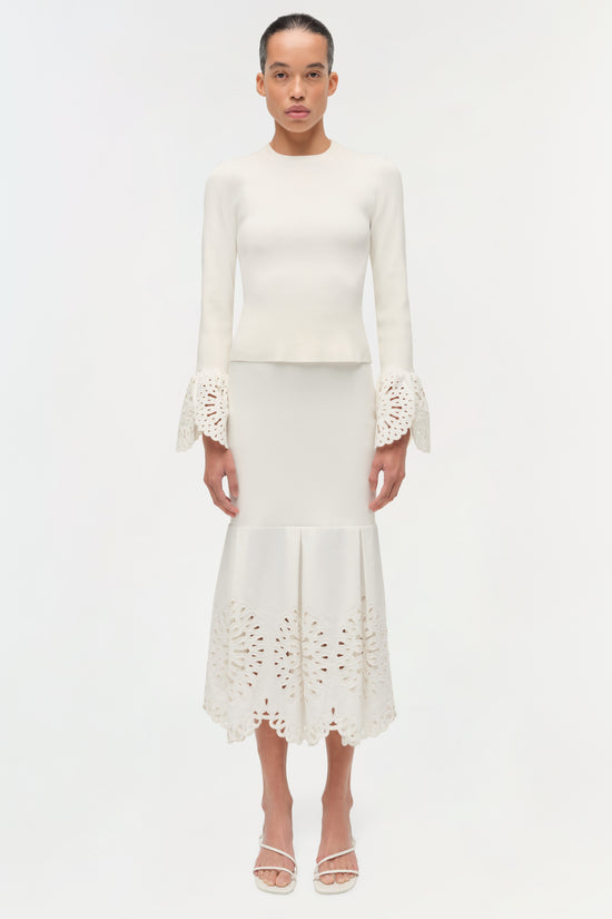 Elyse Embroidered Knit Top