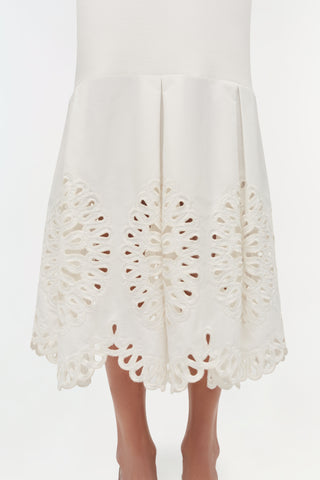 Eveletta Embroidered Knit Midi Skirt